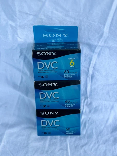 NEW SEALED 6-pack SONY Mini DV Premium DVC Tape 60-min DVM60PRR