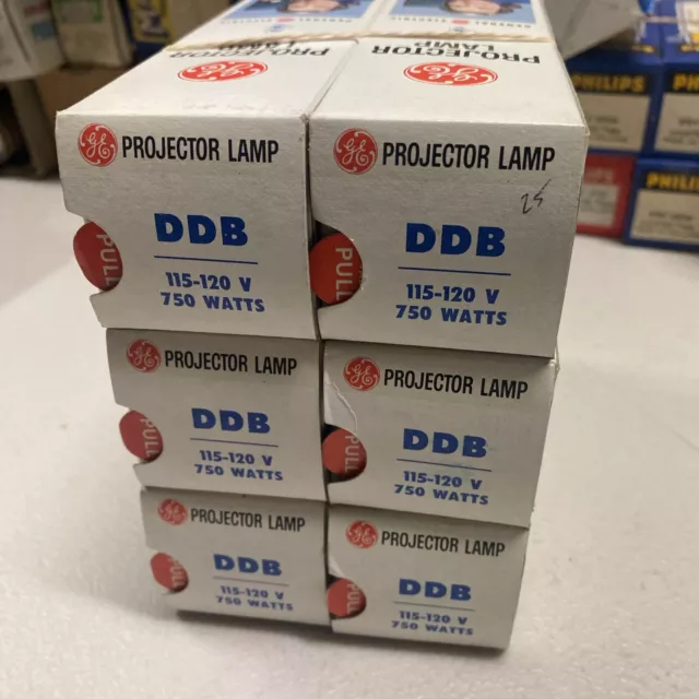 GE Type DDB Projector Lamp 115-120 Volt 750 Watt New Old Stock