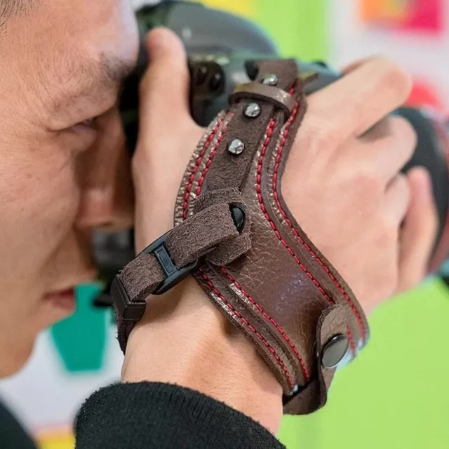 Allacki Leather Wrist Strap Hand Grip Hand Strap for DSLR Camera