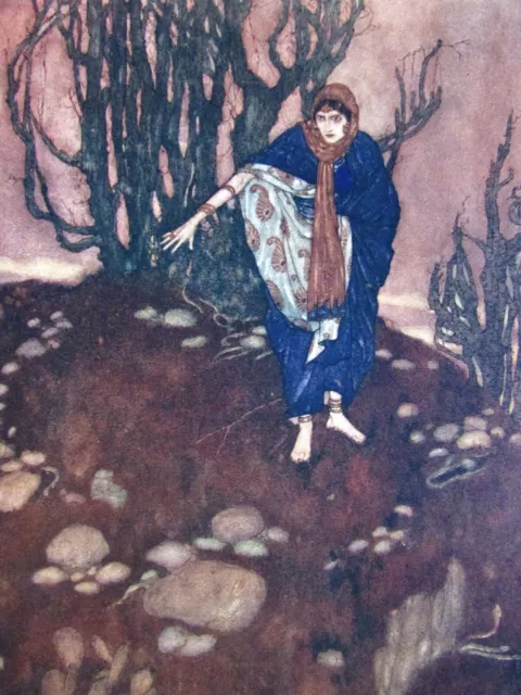 Edmund Dulac Art Nouveau c.1907 India Orientalism 10 lovely old color prints 3