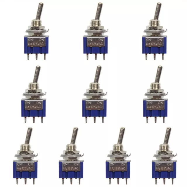 SW04 10pcs Miniature Toggle Switches Layout ON-ON SPDT 2