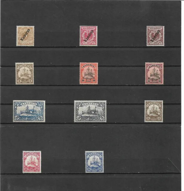 Kamerun, Deutsche Kolonien 1897, Einzelmarken aus MiNrn: 1 - 25 *, ungebraucht *