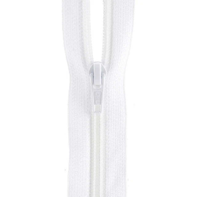 Paquete de 3 abrigos cremallera de plástico multiusos 9"-blanco -F72 9-1