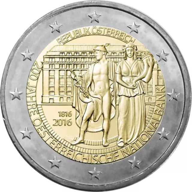 Österreich 2 Euro Gedenkmünze Sondermünzen 2016 ST 200 Jahre Nationalbank lose