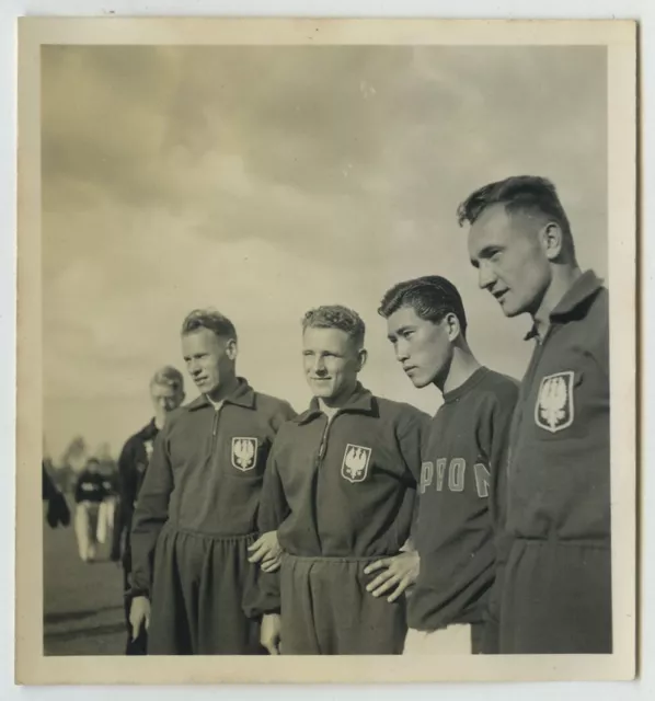 1936 Olympics. Yashiro Asakuma (high jump) and Polish athletes.