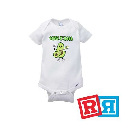 Avocado Gerber Baby Onesie® Cotton Unisex White Short Sleeve Bodysuit