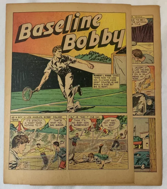 1946 Baseline Bobby Riggs Vier Seite Cartoon Geschichte