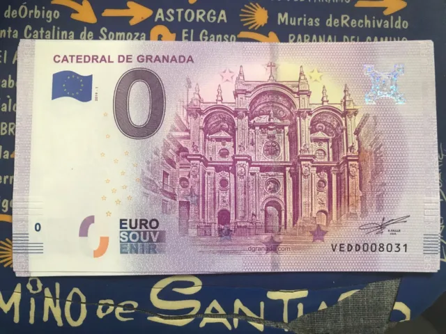 BILLET 0 ZERO EURO SOUVENIR TOURISTIQUE Cathedrale de Grenade (Granada)
