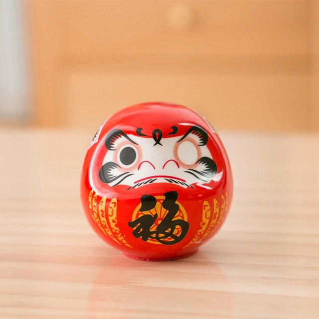 Desk Egg Figure Porcelain Mini Daruma Japanese Wishing Doll Ornaments Decorate