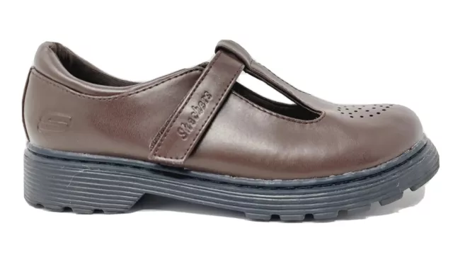 SKECHERS LIGHT SCOUT Sz 4 Brown Mary Jane Casual Shoes Flats Strap