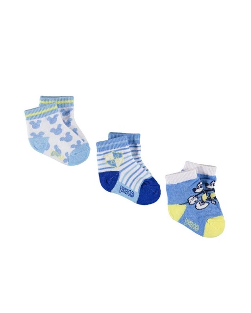 Calzini Neonato Mickey Mouse Cotone Confezione 3 Paia W22015