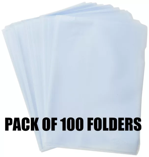 Various Packs A4 Clear Cut Flush Folders  Plastic Wallets Document Files Sleeves