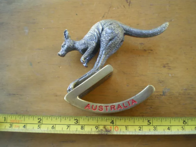 Australian Souvenir Australia Kangaroo Rocking Solid Metals Paper Weight