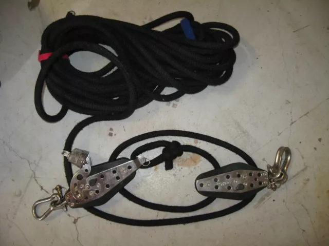 Mainsheet Control Assembly 4 Part Tackle W/Cam Cleat 1/2" Line
