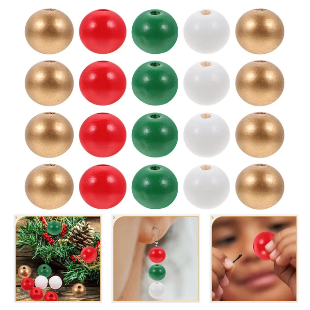 100 Pcs Loose Beads Color Hemu Beads Home Accessories Woodsy Decor Jewelry