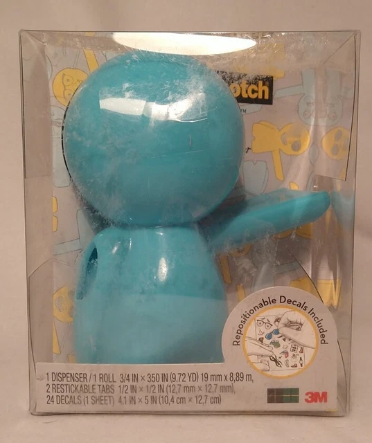 3M Scotch Magic Tape Dispenser Emoji TURQUOISE C41-Spenser NEW