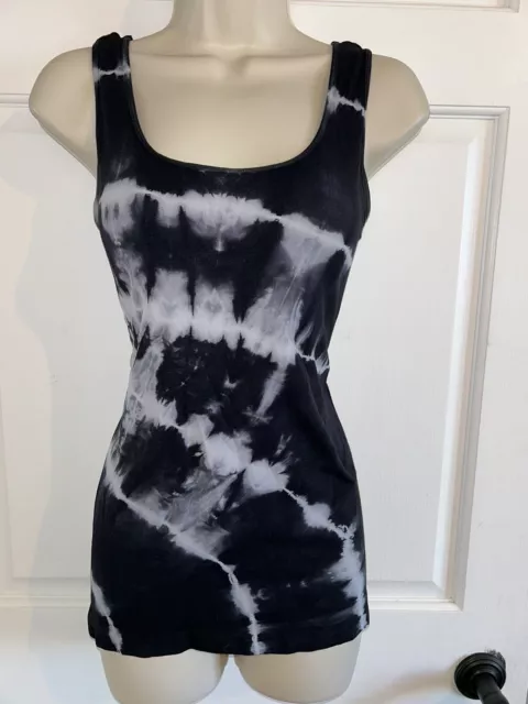 Tees by Tina EUC Black & Gray Tie Dye Tank Top ONE SIZE (OS)