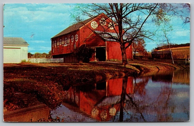 Greetings Pennsylvania Dutch Country Hex Signs Symbols Vintage Pm Postcard
