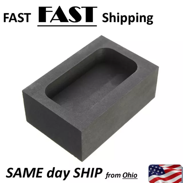 5OZ Purity Graphite Casting Refining Scrap Melting Ingot Mold for Gold Silver