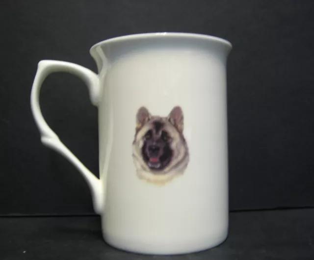 Japanese Akita Dog Head B/F Fine Bone China Mug Cup Beaker 2