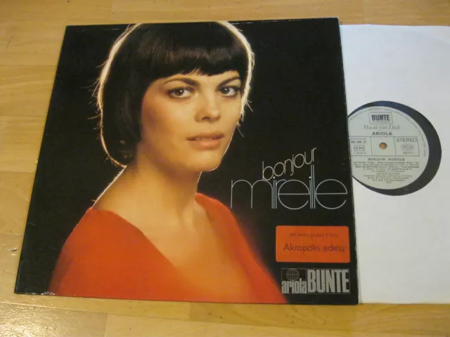 LP Mireille Mathieu Bonjour Akropolis Adieu Vinyl Ariola Bunte 85 750 IT