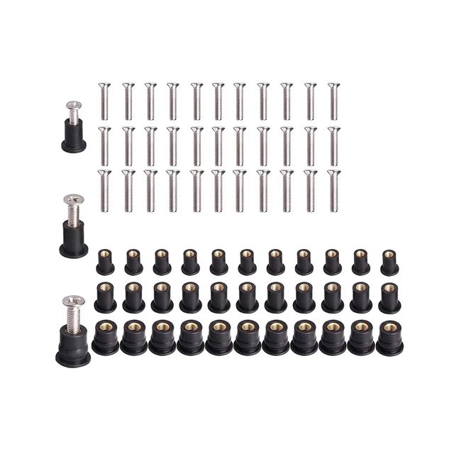 Ashata Écrous De Puits En Caoutchouc Écrous De Carénage De Moto