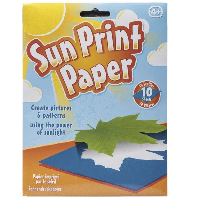 10 32 pezzi di carta sensibile al sole | Sun Print Paper Kit Carta cianotipica,Kit di carta per la stampa del sole blu Carta da disegno solare per la stampa del sole