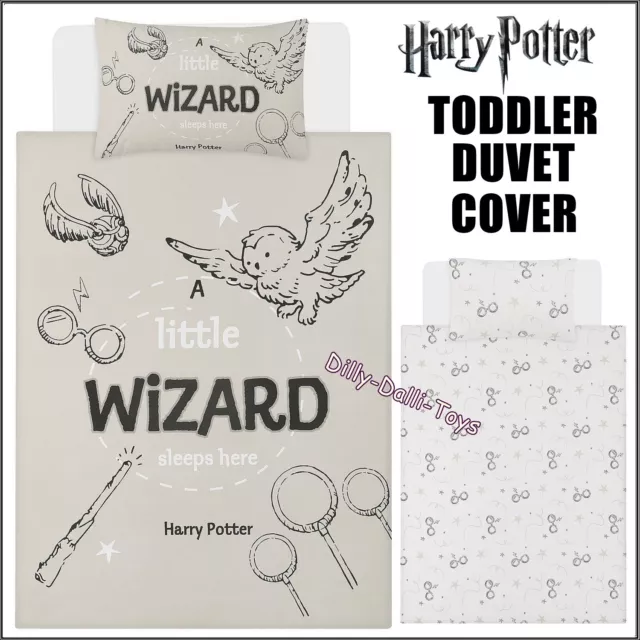 Harry Potter Kleinkind Bettbezug Junior Bettbettbettdecke Quilt Größe beige neutral Kinderzimmer