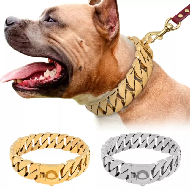 collar de cadena de adiestramiento para perros Tarea pesada Gargantilla Collar
