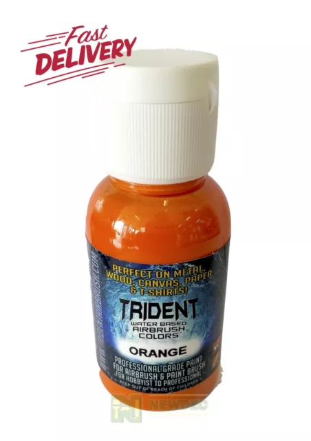 Dna Trident Airbrush Paint Orange Water Based 50Ml Auto Canvas Diy Brush