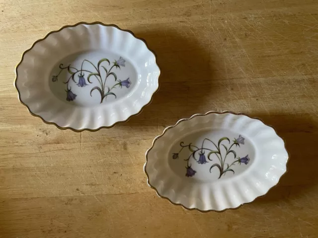 2 x Spode Campanula Small Oval Dishes