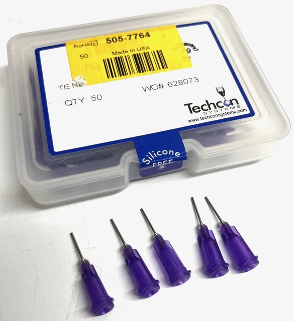 Techcon TE721050 TE Ago 21GA 1/2"" Punte di erogazione viola (confezione da 50)