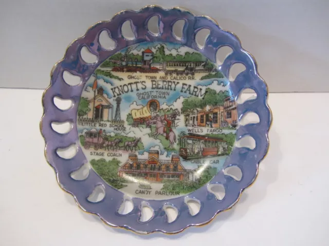 Knott's Berry Farm Ghost Town California Souvenir 4.5" Trinket Bowl Dish vintage