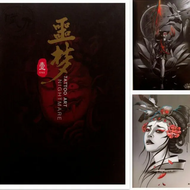 Libro profesional de tatuajes libro tradicional de arte de geishas Prajna Kirin