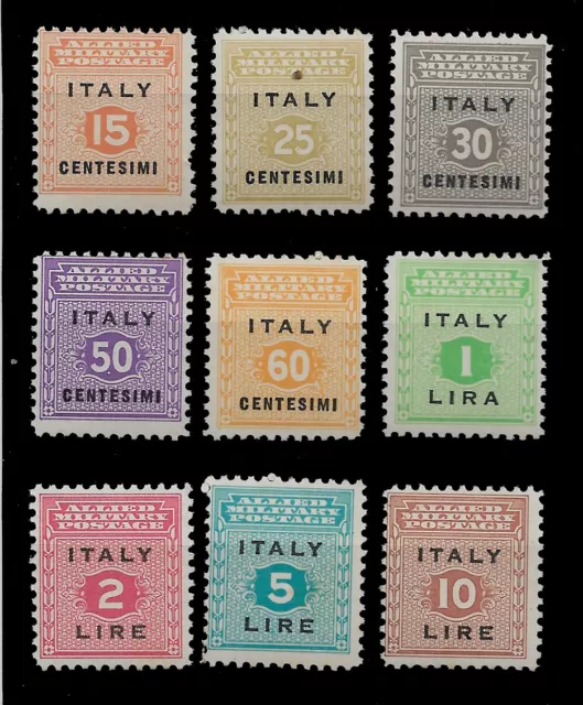 ITALY STAMPS - AMG Sicily - 1943 Allied Military Postage Ovp. SET MNH