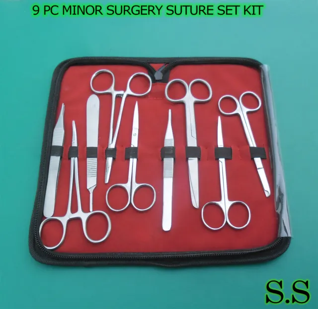 9 Pc O.r Grade Minor Surgery Suture Set Kit Instruments Ds-733