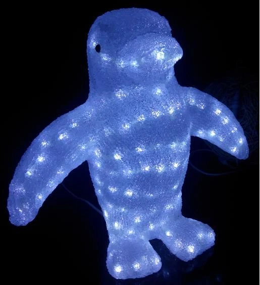 Pinguino/Pinguino LED 3D Pupazzo Scultura Uso Esterna Natale (6568)