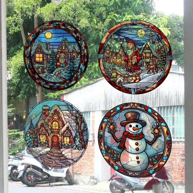 Hummingbird Butterflies Static Window Film Stained Glass Stickers New Sell