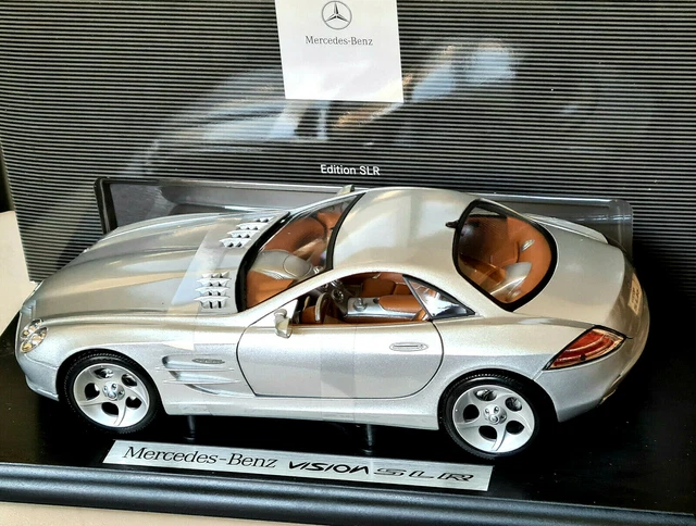 Maisto 1/18 Mercedes-Benz Vision SLR Roadster Cabriolet Argenté - Modèle Réduit Collection