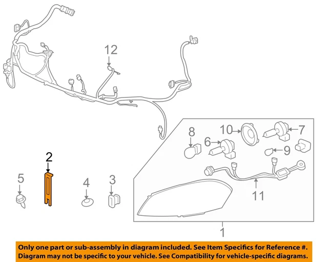 Chevrolet GM OEM 07-13 Impala-Headlamp Assemblage Pince 15281294