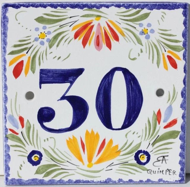 Plaque De Maison émaillée – Numéro 90 – Bleu – 150x100mm – Neuve
