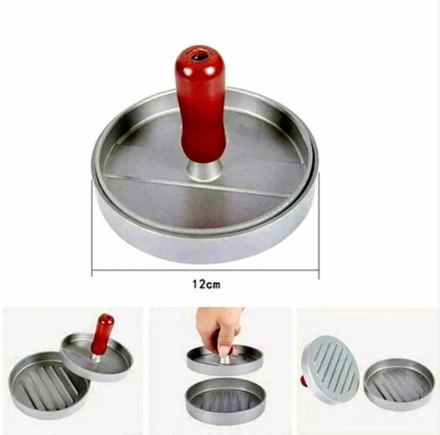 Double Hamburger Beef Burger Quarter Pounder Maker Mould Press Patty Barbecue