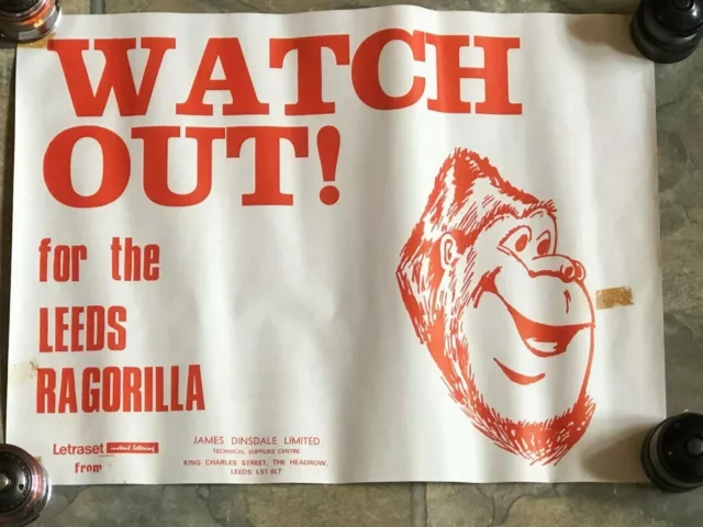 1971 Leeds Students Rag Poster Watch Out For The Leeds Ragorilla