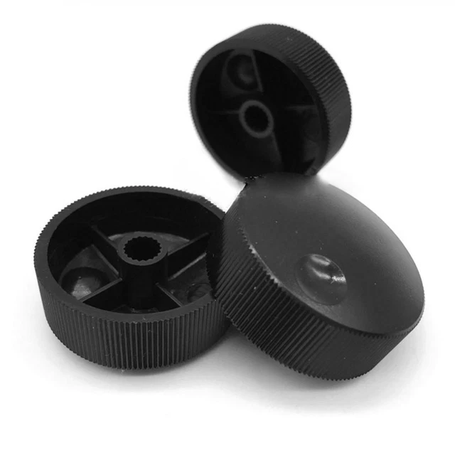 NUOVA manopola sbrinata nera controllo per potenziometro 6 mm 32,5*13 mm r5y1