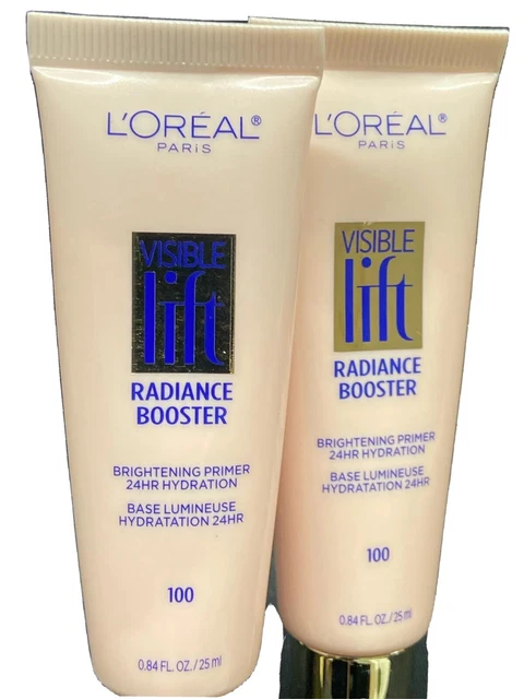 2 loreal visible lift radiance booster #100 hydration 0.84oz scuffed exterior