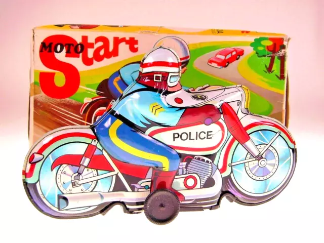 GSMOTO MOTORCYCLE "POLICE RIDER" ROMAN SPAIN,23cm, FR OK, LIKE NEW/NEUnBOX !