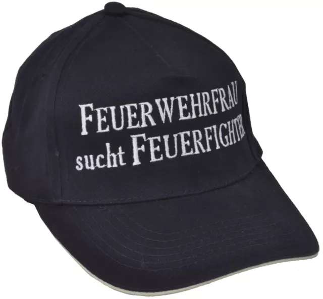 Baseballcap mit Stick Cap Kappe Baumwollcap Feuerwehrfrau 68168