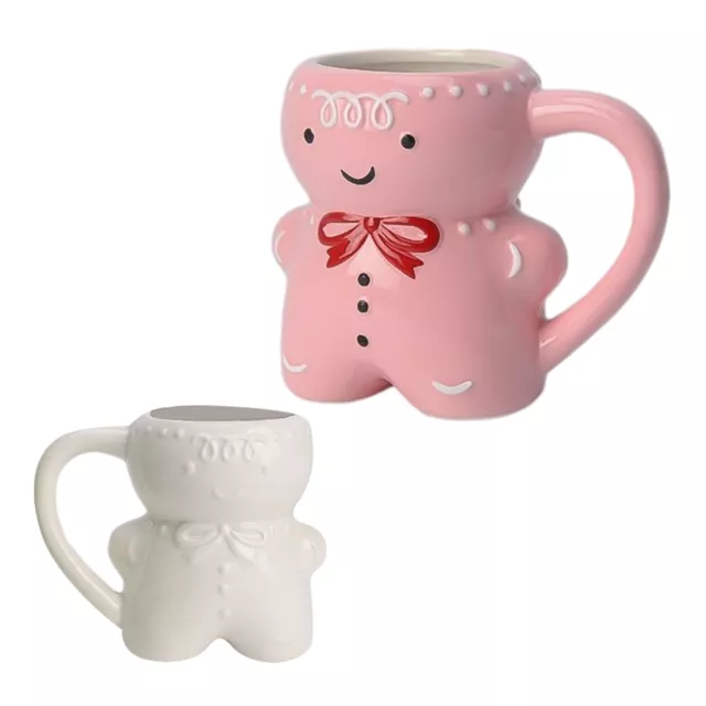 350ml Novelty 3D Coffee Cup, Gingerbread Man Mug, Milk Tea Christmas Ceramic Mug