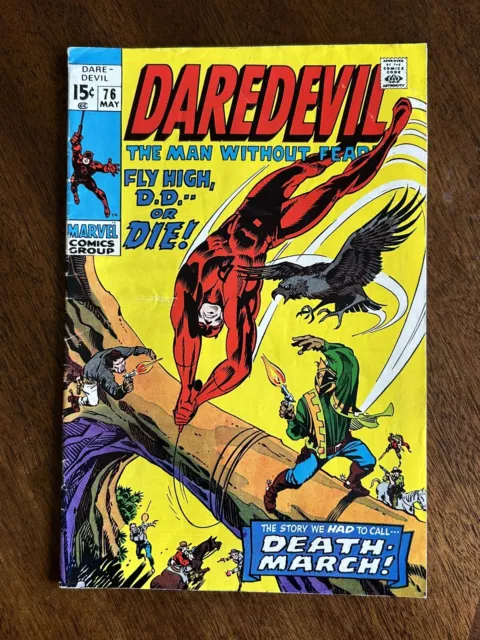 ¡Daredevil #76 1971 Marvel Comics 2ND APLICACIÓN DE EL CÓNDOR!¡!