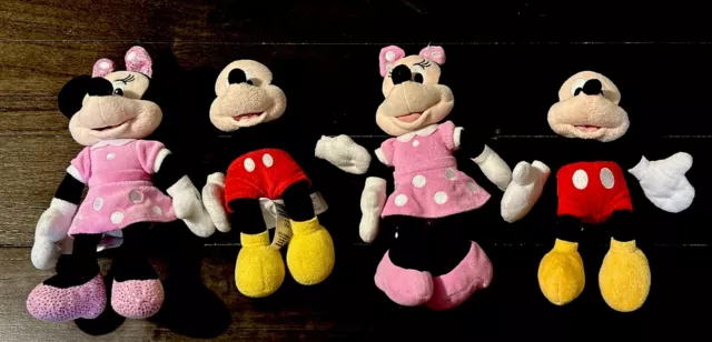 Mickey Mouse Minnie Mouse Collectible Plush 8” Disney Set